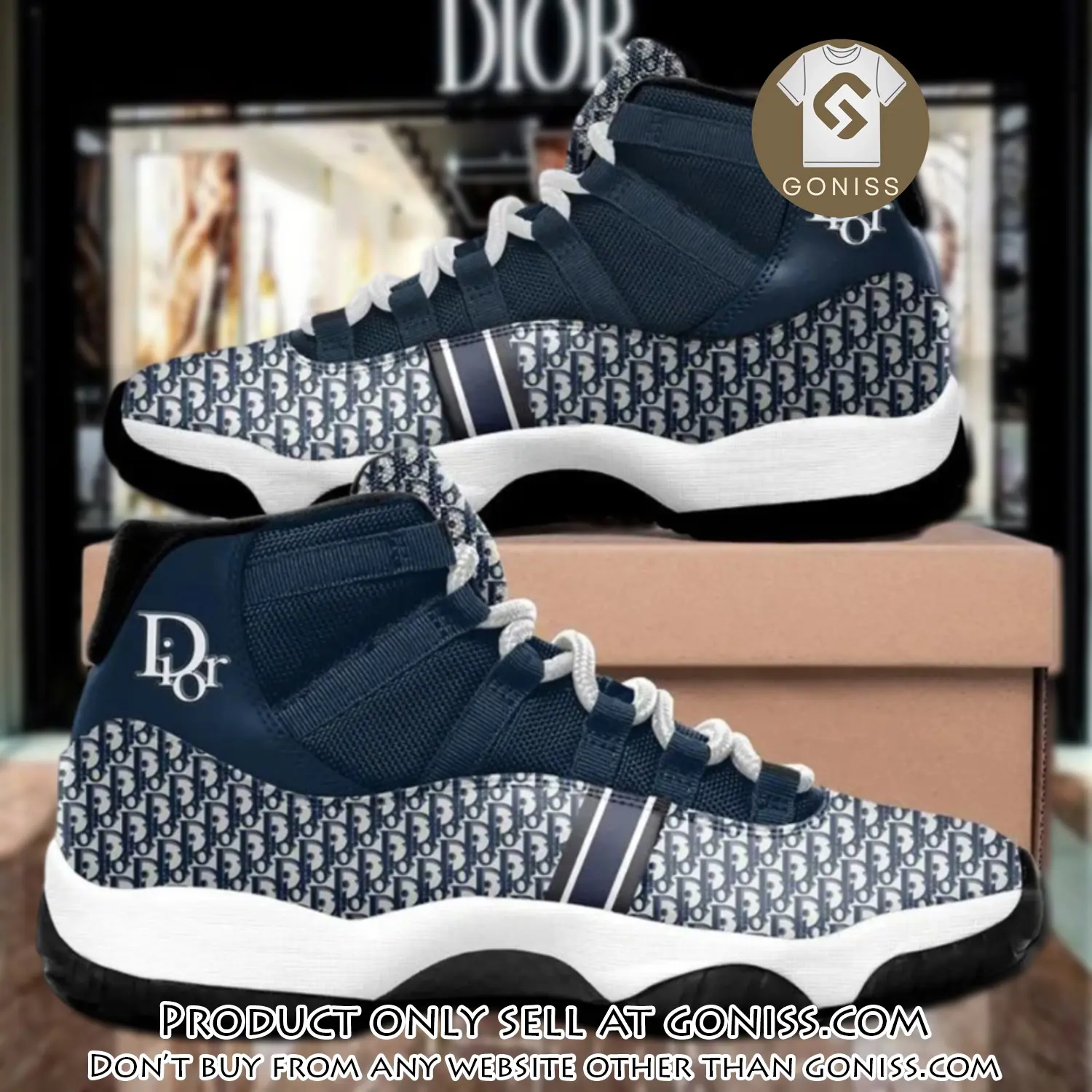 Dior luxury blue air jordan 11 shoes hot  dior sneakers gifts for men women gn5050030